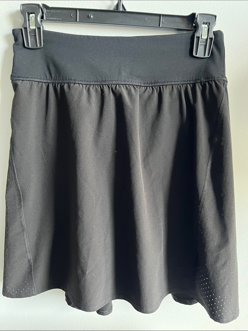 SPANX Black Get Moving Skort 17" Long Active Tennis Golf Skirt Pockets Small